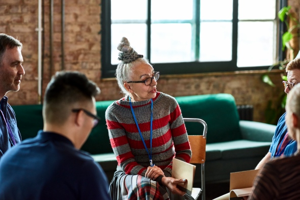 Woman in meeting
